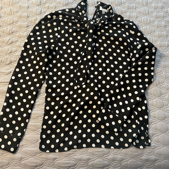 Tristan Tops - Black and white polkadots blouse from TRISTAN